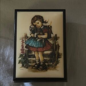 Charming Vintage Girl and Dog Wall Art